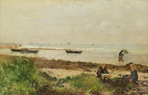 Wahlberg Alfredo Prints: On the Beach. Creator: Alfred Wahlberg