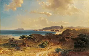 Andalusia Collection: Beach at Estepona with a View of the Rock of Gibraltar. Artist: Bamberger