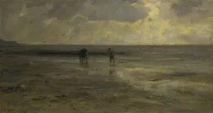 Fishing Industry Prints: Beach, evening, 1890. Creator: Jacob Henricus Maris