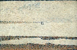 Images Dated 15th August 2005: Beach at Gravelines, 1890. Artist: Georges-Pierre Seurat