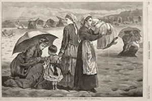 On the Beach at Long Branch - The Childrens Hour, 1874. Creator: Winslow Homer (American