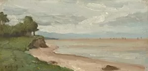 Haute Normandie Collection: Beach near Etretat, c. 1872. Creator: Jean-Baptiste-Camille Corot