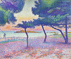Divisionism Gallery: The beach at Saint-Clair, 1896. Creator: Cross, Henri Edmond (1856-1910)