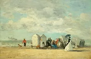 Boudin Collection: Beach Scene, 1862. Creator: Eugene Louis Boudin