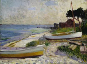 Glackens William James Prints: Beach Scene, before 1930. Creator: William James Glackens