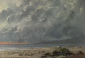 Gustave 1819 1877 Prints: Beach Scene. Artist: Courbet, Gustave (1819-1877)