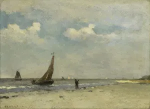 Weissenbruch Jan Hendrik Prints: Beach Scene, c.1870-c.1903. Creator: Jan Hendrik Weissenbruch