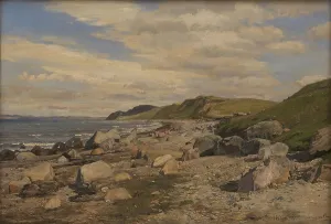 Janus La Cour Prints: Beach section at Helgenæs, 1877. Creator: Janus Andreas Bartholin la Cour