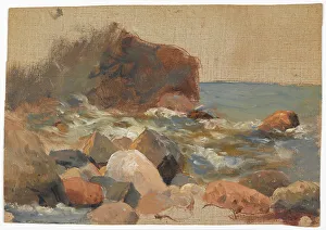 Kleineh Oskar Conrad Prints: Beach stones; unfinished. Creator: Oscar Kleineh