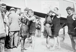 Swimwear Prints: Beach Tango, Brighton, between c1910 and c1915. Creator: Bain News Service