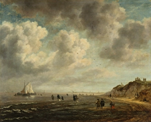 Paddling Prints: Beach View. Creator: Unknown