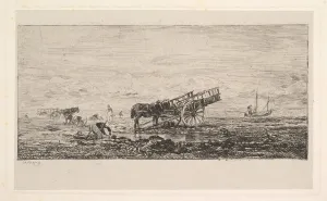 Charles François Prints: The Beach at Villerville, 1837-78. Creator: Charles Francois Daubigny