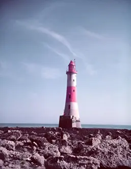 Lighthouse Prints: Beachy Head Lighthouse, Sussex, c1955. Creator: Arthur Charles Kirby Ware