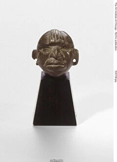Bead Carved in the Form of a Human Head, 100 B.C./A.D. 500. Creator: Unknown