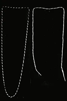 Cord Prints: Two Bead Chains, Italy, 19th century. Creator: Unknown