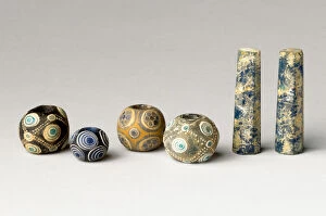 Glass Works Collection: Bead, Eastern Zhou dynasty (770-256 B. C. ), c. 5th c. B. C. Creator: Unknown