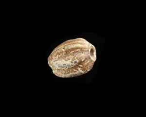 Jewelry And Ornament Prints: Bead, melon-shaped, New Kingdom, 1550-1196 BCE. Creator: Unknown