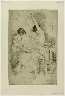 Blum Robert Frederick Gallery: Bead Stringers, Venice, 1886. Creator: Robert Frederick Blum