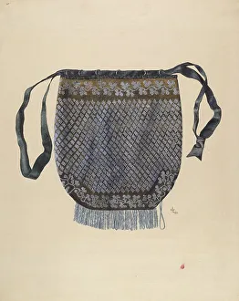 Atkinson Ralph Prints: Beaded Bag, 1938. Creator: Ralph Atkinson