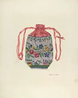 Beading Gallery: Beaded Bag, c. 1941. Creator: Dolores Haupt