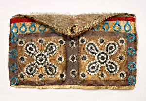 Alaska Prints: Beaded Fur Bag, 1880-1910. Creator: Unknown