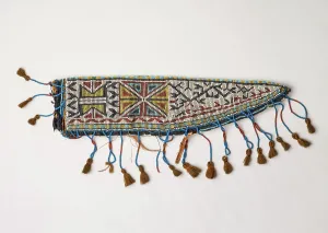 Cotton Prints: Beaded Knife Sheath, 1870-1910. Creator: Unknown