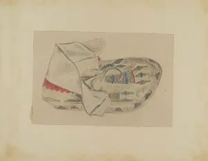 Hofmann Melita Prints: Beaded Moccasin, 1935/1942. Creator: Melita Hofmann
