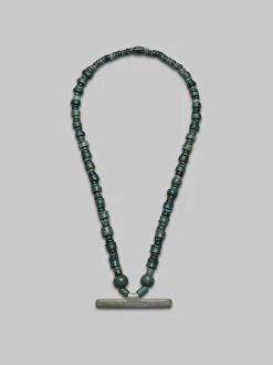 Beadwork Gallery: Beaded Necklace with Bar Pendant, A.D. 300 / 700. Creator: Unknown