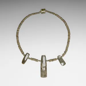 Jadeite Prints: Beaded Necklace with Three Celt Pendants, A. D. 300 / 700. Creator: Unknown