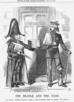 The Beadle and The Dane, 1864. Artist: John Tenniel The Beadle and The Dane, 1864. Artist: John Tenniel