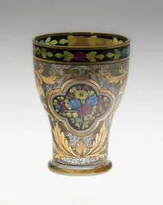 Drinking Glass Prints: Beaker, Bohemia, c. 1830 / 50. Creator: Bohemia Glass