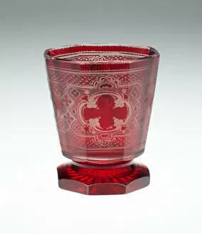 Cut Glass Collection: Beaker, Bohemia, c. 1850 / 70. Creator: Bohemia Glass