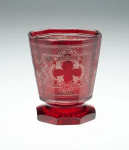 Transparent Prints: Beaker, Bohemia, c. 1850 / 70. Creator: Bohemia Glass