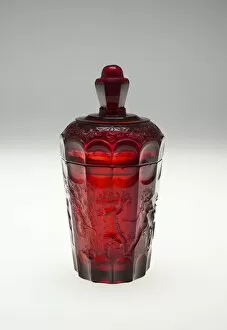 Cut Glass Collection: Beaker with Cover, Potsdam, 1685 / 1700. Creator: Gottfried von Spiller