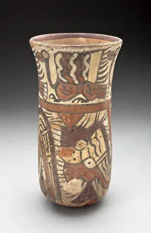 Beaker Depicting Abstract Birds, Serpents, and other Figures, 180 B. C. / A. D. 500