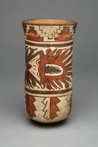 Beaker Depicting Abstract Figure and Geometric Motifs, 180 B.C./A.D. 500 Beaker Depicting Abstract Figure and Geometric Motifs, 180 B.C./A.D. 500