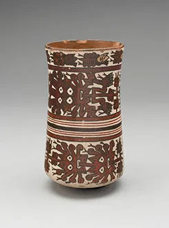 Beaker Depicting Costumed Ritual Performers, 180 B.C./A.D. 500. Creator: Unknown Beaker Depicting Costumed Ritual Performers, 180 B.C./A.D. 500. Creator: Unknown