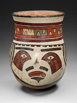 Beaker in the Form of a Head with Bold Eye Markings, 180 B.C. / A.D. 500. Creator: Unknown