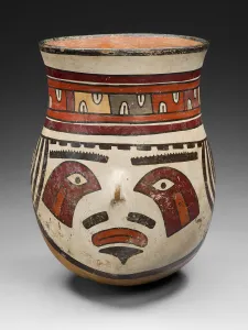 Face Paint Prints: Beaker in the Form of a Head with Bold Eye Markings