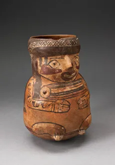 Beaker in the Form of a Seated Female with Tatoos and Body Paint, 180 B.C./A.D. 500 Beaker in the Form of a Seated Female with Tatoos and Body Paint, 180 B.C./A.D. 500