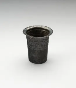 Repouss And Xe9 Prints: Beaker with Repouse Motifs Under Rim, A. D. 600 / 1000. Creator: Unknown