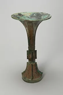 Beaker, Shang dynasty ( about 1600-1050 BC ). Creator: Unknown Beaker, Shang dynasty ( about 1600-1050 BC ). Creator: Unknown