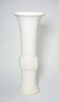 Blanc De Chine Gallery: Beaker Vase in the Shape of an Ancient Bronze Beaker (Zun), Qing dynasty