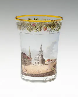 Beaker with a view of Dresden, Germany, 1816. Creator: Gottlob Samuel Mohn Beaker with a view of Dresden, Germany, 1816. Creator: Gottlob Samuel Mohn
