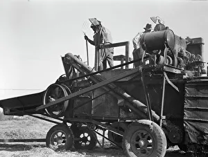 Forks Prints: Bean thresher, mechanized agriculture between Turlock and Merced