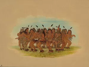 Grizzly Bear Gallery: Bear Dance - K nisteneux, 1861. Creator: George Catlin