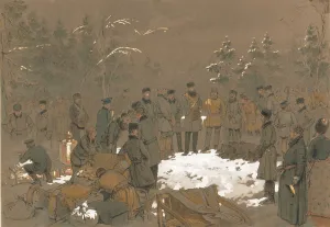 Alexander Nikolayevich Collection: The Bear Hunt of Tsar Alexander II, 1872. Creator: Zichy, Mihaly (1827-1906)