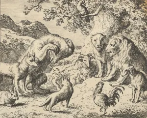 Everdingen Prints: The Bear Seeks Justice from the Lion Against Renard, 1650-75