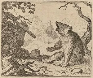 Anthropomorphic Gallery: The Bear Sent as Messenger, probably c. 1645 / 1656. Creator: Allart van Everdingen