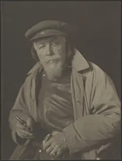 Activity Prints: Bearded Man with Cap and Pipe (Probably an Old Sea Captain)